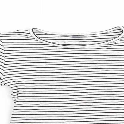 Next Girls Black Striped  Basic Casual Size 11 Years  - Black & White Stripe