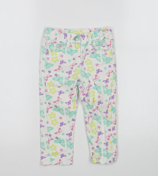 Lupilu Girls Multicoloured Animal Print   Jeans Size 18 Months