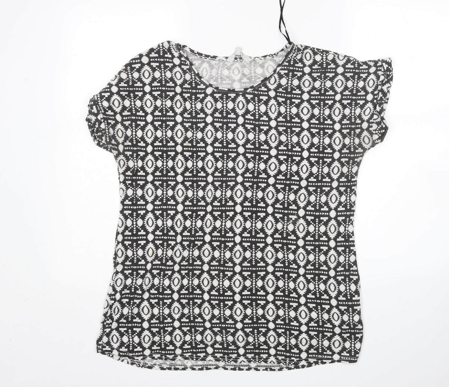 Peacocks Womens Multicoloured Argyle/Diamond  Basic T-Shirt Size 14