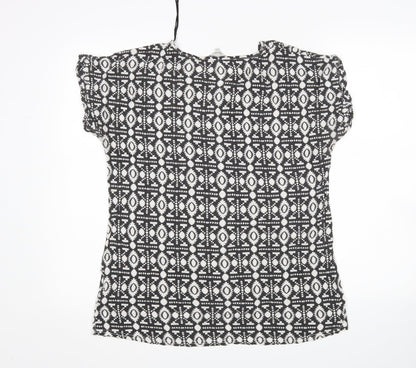 Preloved Peacocks Womens Multicoloured Argyle/Diamond  Basic T-Shirt Size 14 - Back