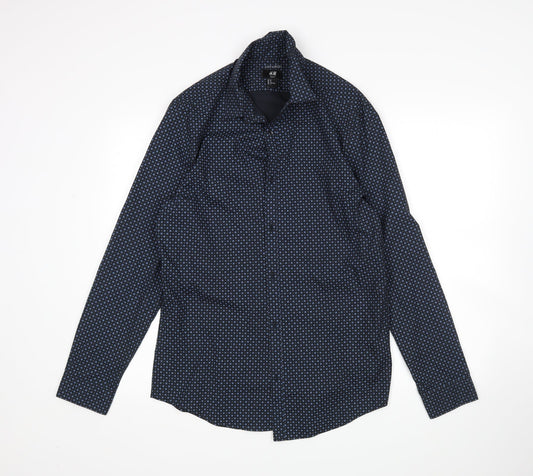H&M Mens Multicoloured Polka Dot   Button-Up Size M