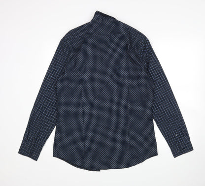 Preloved H&M Mens Multicoloured Polka Dot   Button-Up Size M - Back