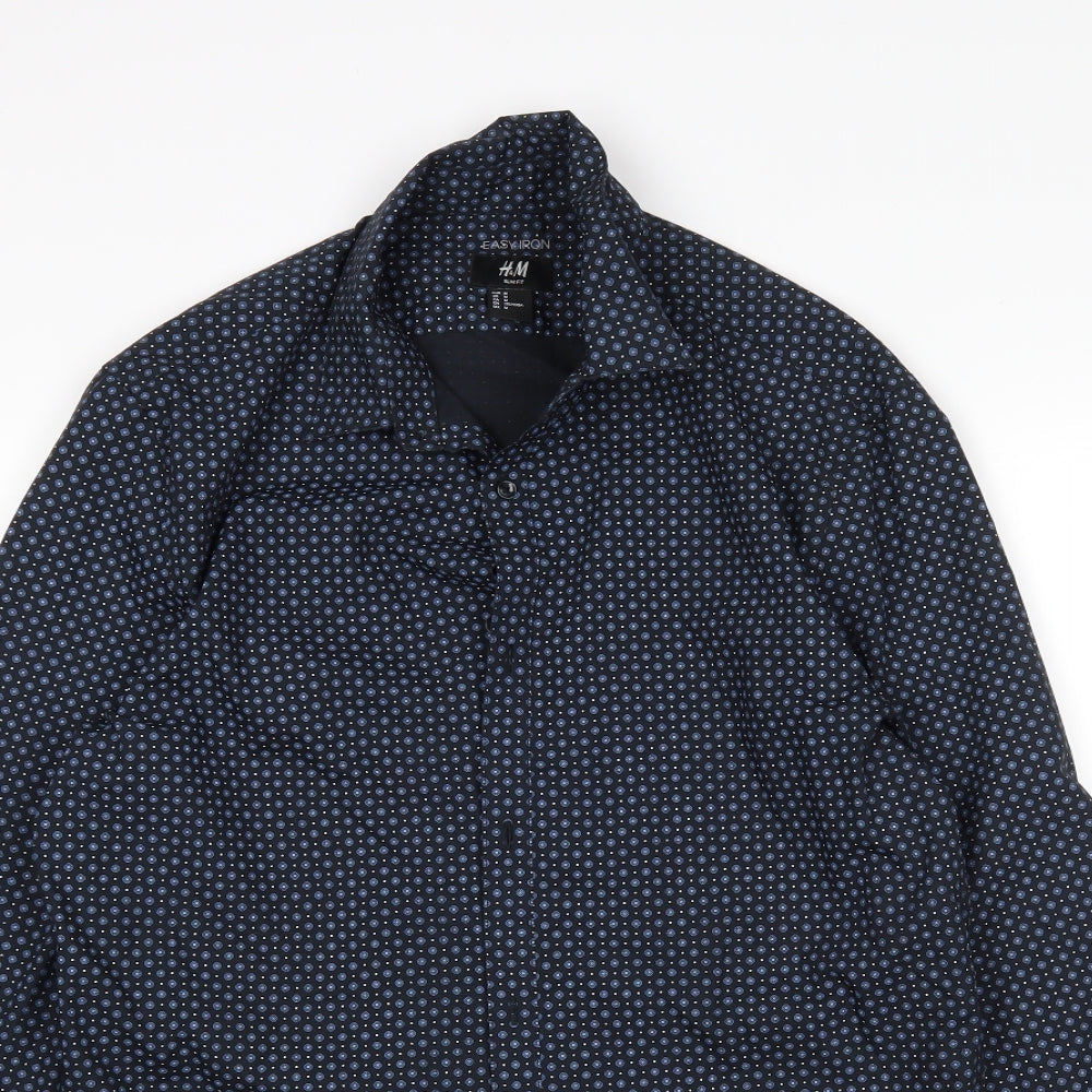 H&M Mens Multicoloured Polka Dot   Button-Up Size M