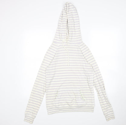 Jack Wills Womens Multicoloured Striped  Pullover Hoodie Size 8