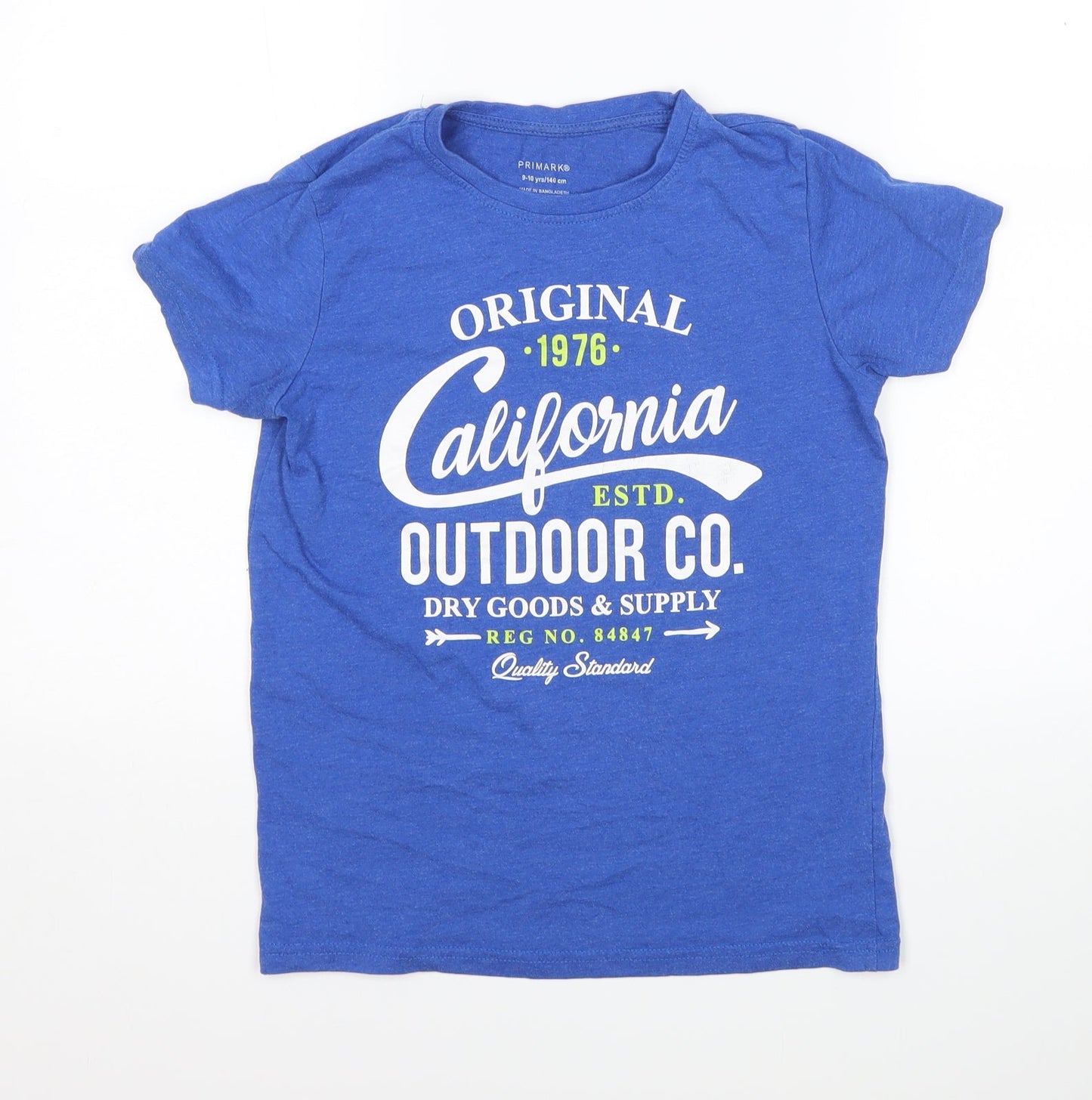 Primark Boys Blue   Basic T-Shirt Size 9-10 Years