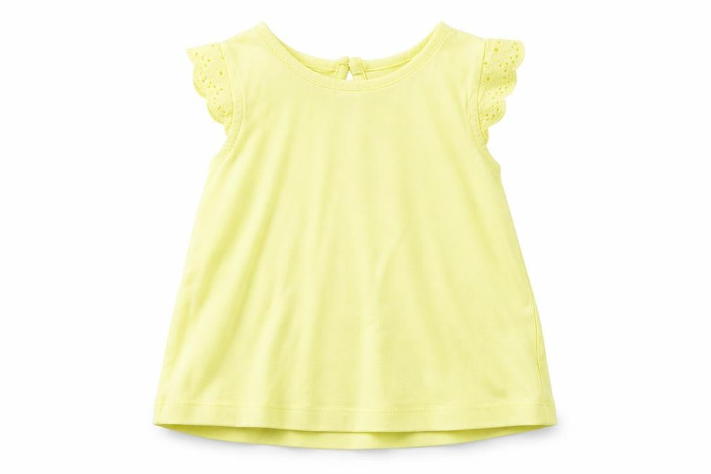 H&M Girls Yellow   Basic Tank Size 9-12 Months