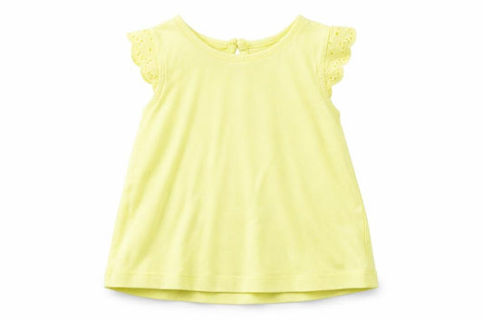 H&M Girls Yellow   Basic Tank Size 9-12 Months