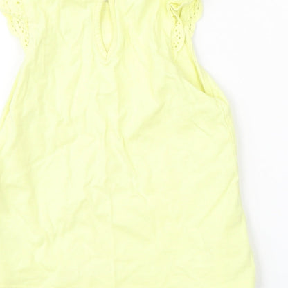 H&M Girls Yellow   Basic Tank Size 9-12 Months