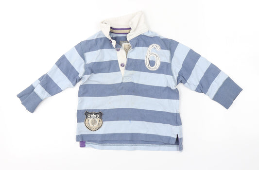 NEXT Baby Blue Striped  Basic Polo Size 12-18 Months
