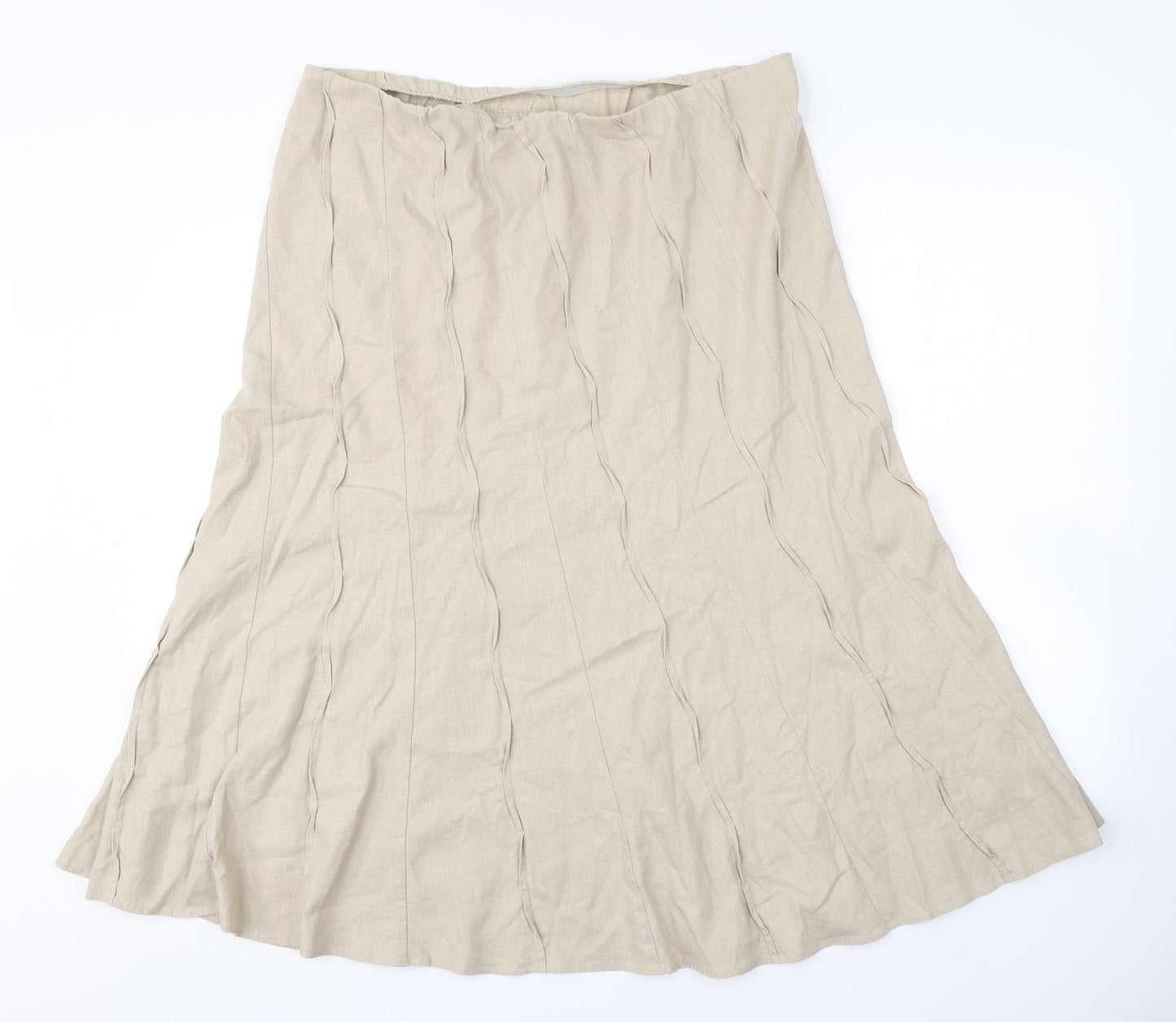 Preworn Womens Beige   A-Line Skirt