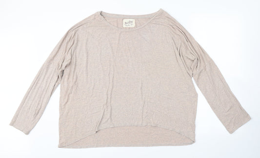 Preworn Womens Beige   Basic T-Shirt Size 2