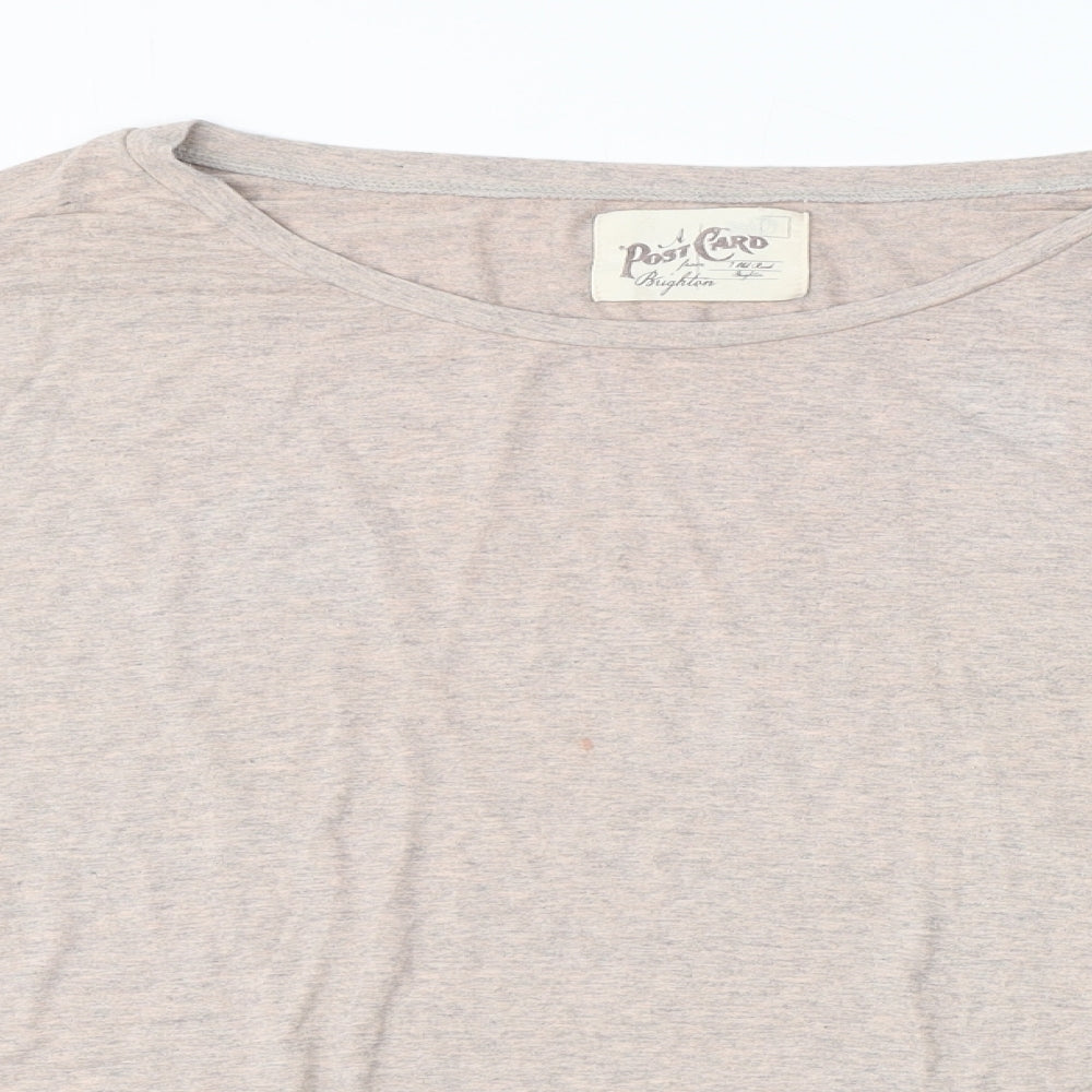 Preworn Womens Beige   Basic T-Shirt Size 2