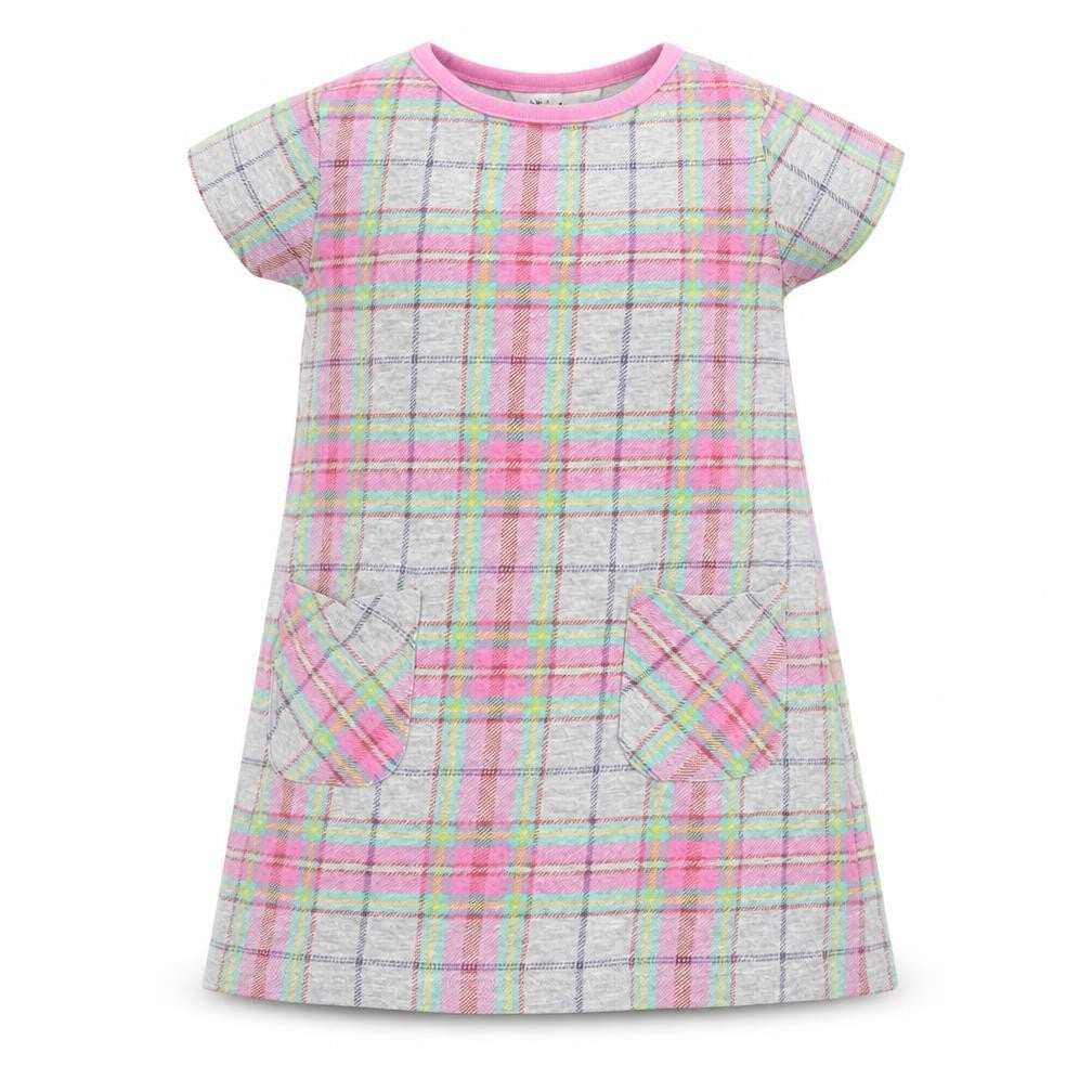 M&Co Girls Multicoloured Check  A-Line  Size 9-12 Months