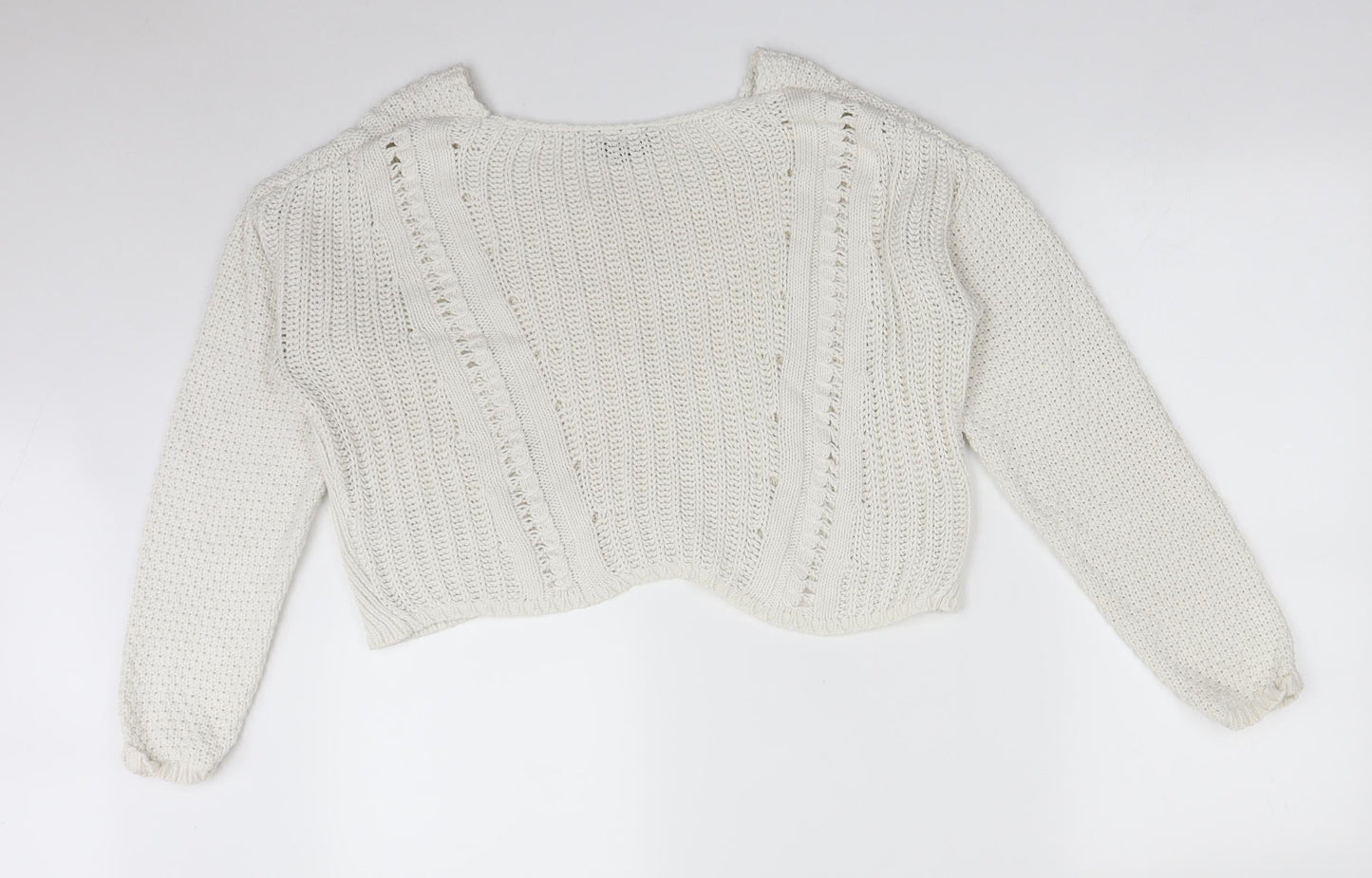 Topshop Womens White   Pullover Sweatshirt Size 10