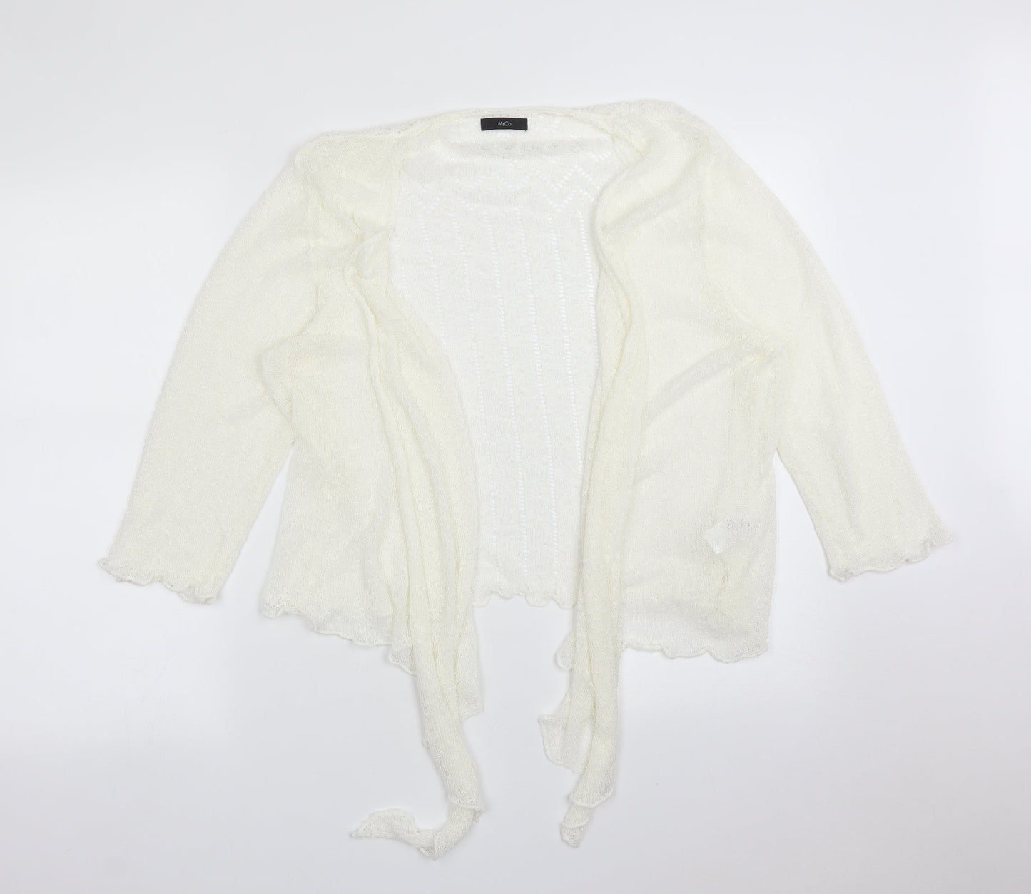M&Co Womens White   Cardigan Jumper Size 18