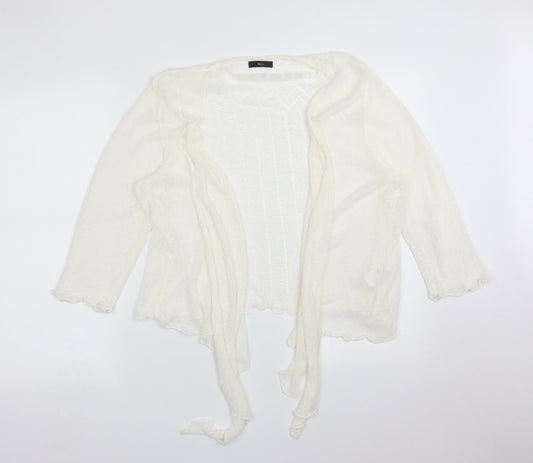 M&Co Womens White   Cardigan Jumper Size 18