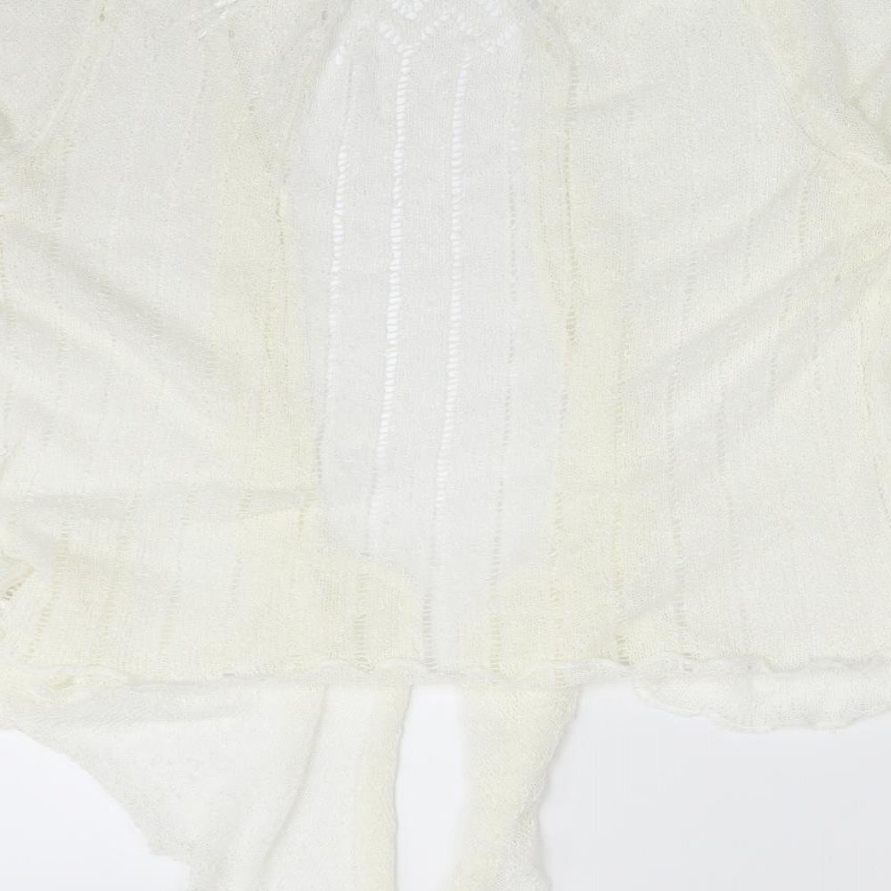 M&Co Womens White   Cardigan Jumper Size 18