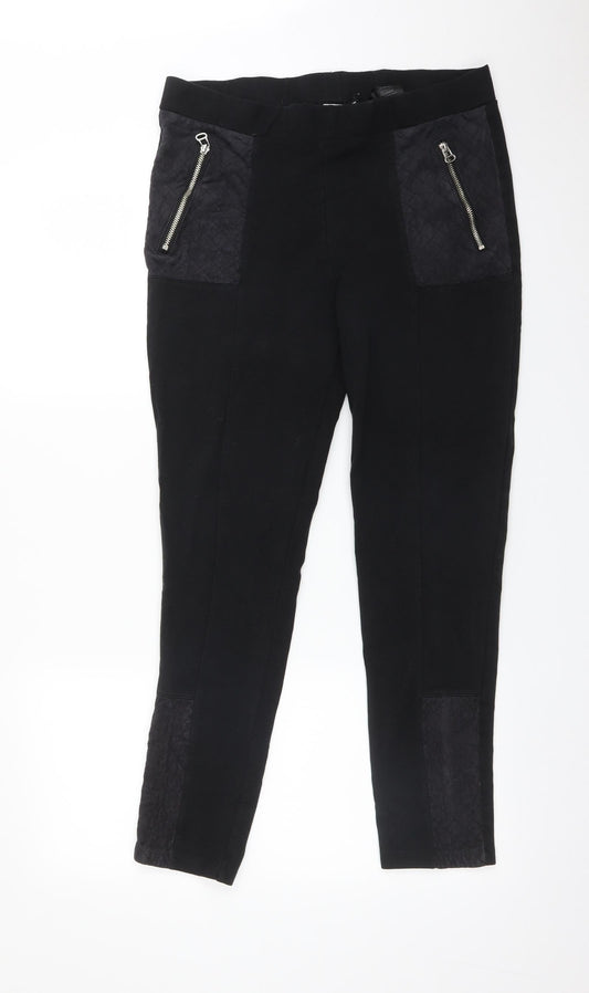 H&M Womens Black   Jogger Trousers Size L L28 in