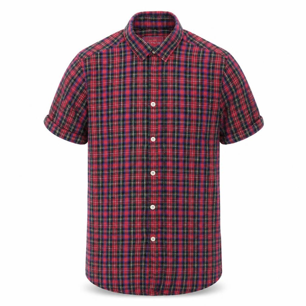 Topman Mens Multicoloured Check   Button-Up Size S