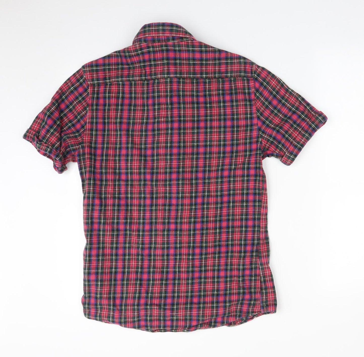 Topman Mens Multicoloured Check   Button-Up Size S