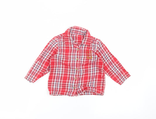Nutmeg Baby Red   Basic Button-Up Size 12-18 Months