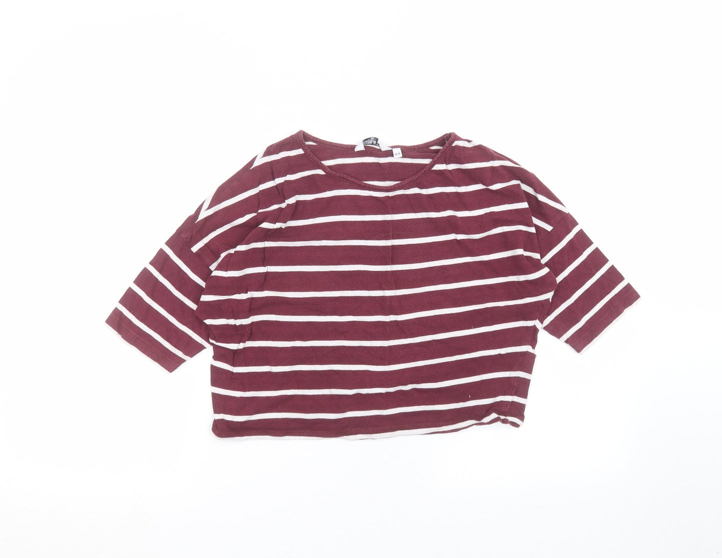 New Look Girls Red Striped  Basic T-Shirt Size 12-13 Years