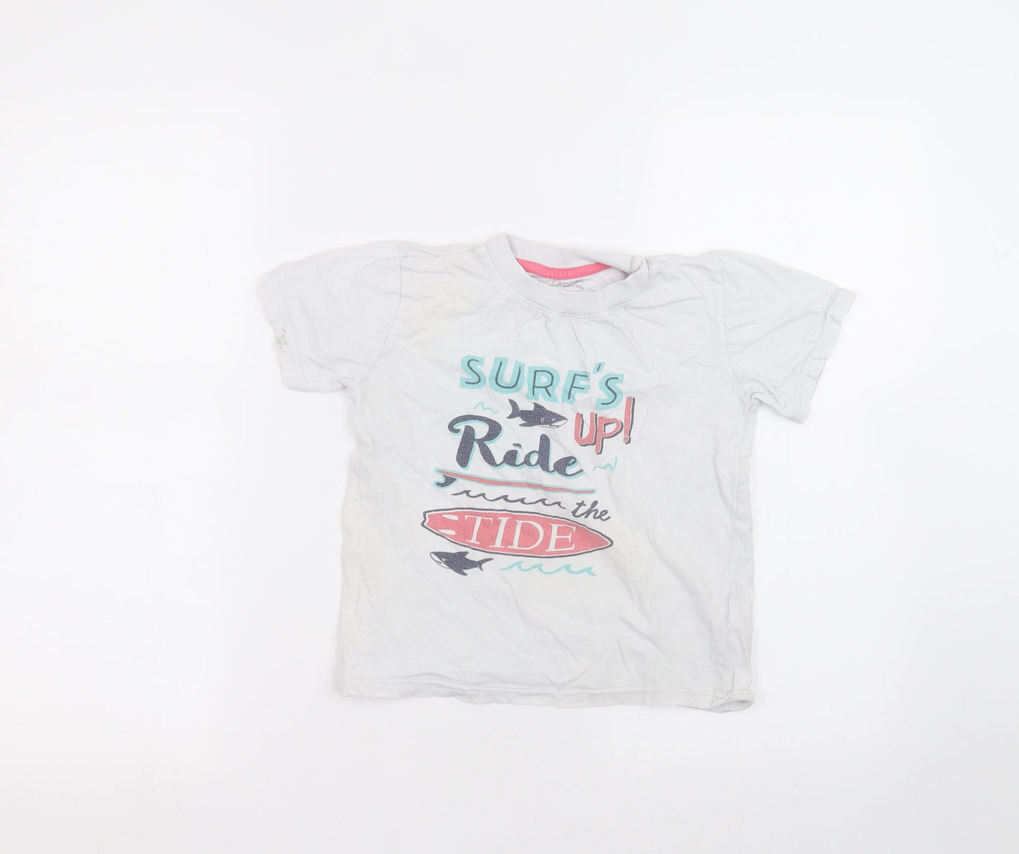 Primark Girls White   Basic T-Shirt Size 5-6 Years