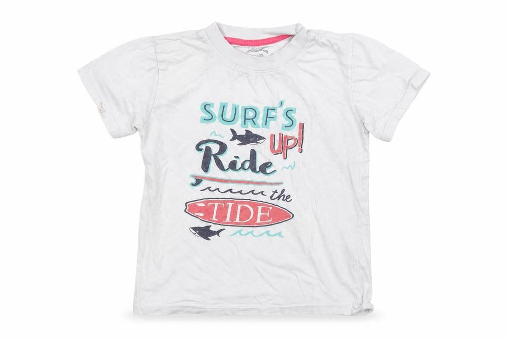 Primark Girls White   Basic T-Shirt Size 5-6 Years