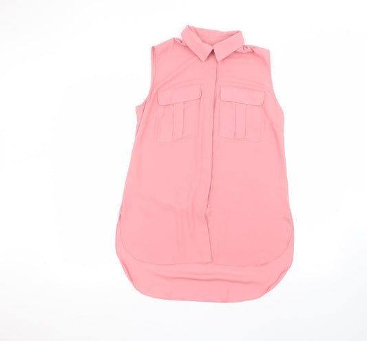 Atmosphere Womens Pink   Basic Button-Up Size 10