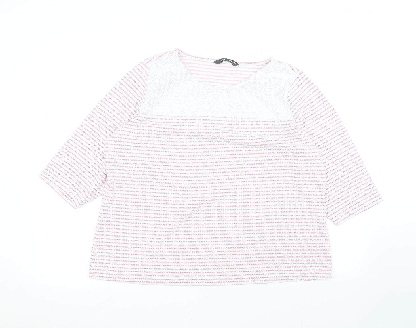 Bonmarché Womens Pink Striped  Pullover Jumper Size 20