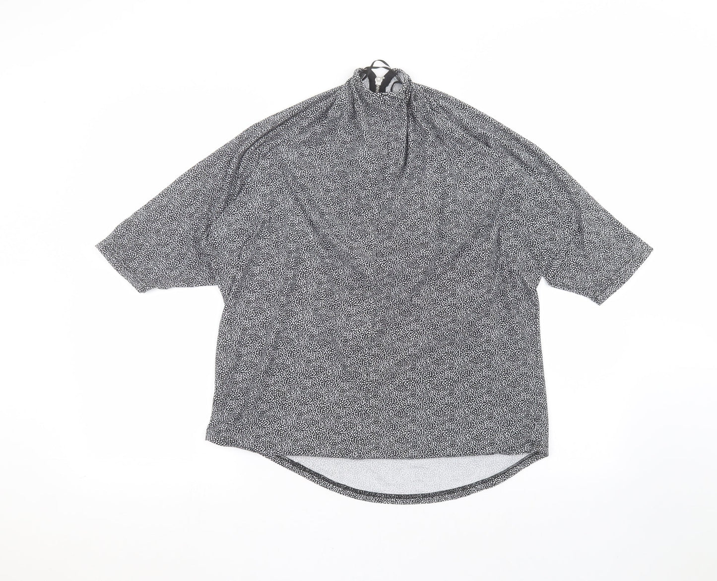 Intuition Womens Blue Polka Dot  Basic T-Shirt Size 10