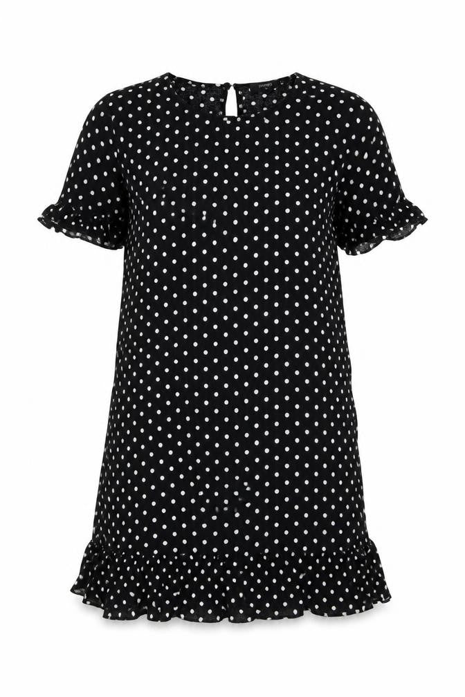 Papaya Womens Black Polka Dot  Mini  Size 10