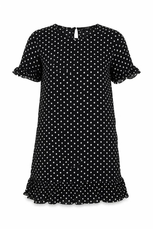 Papaya Womens Black Polka Dot  Mini  Size 10