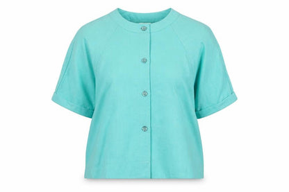 Whim! Womens Blue   Basic Button-Up Size 14
