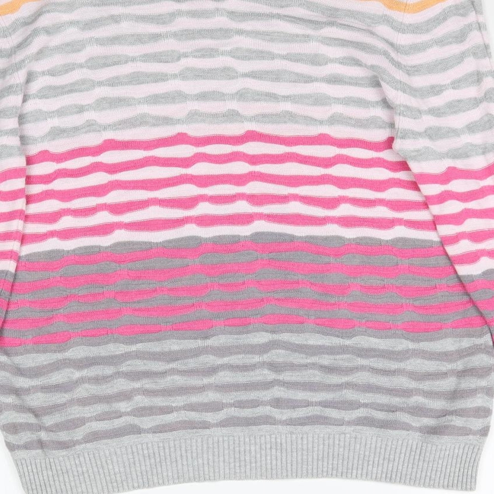 Eureca Womens Multicoloured Striped Knit Pullover Jumper Size 12