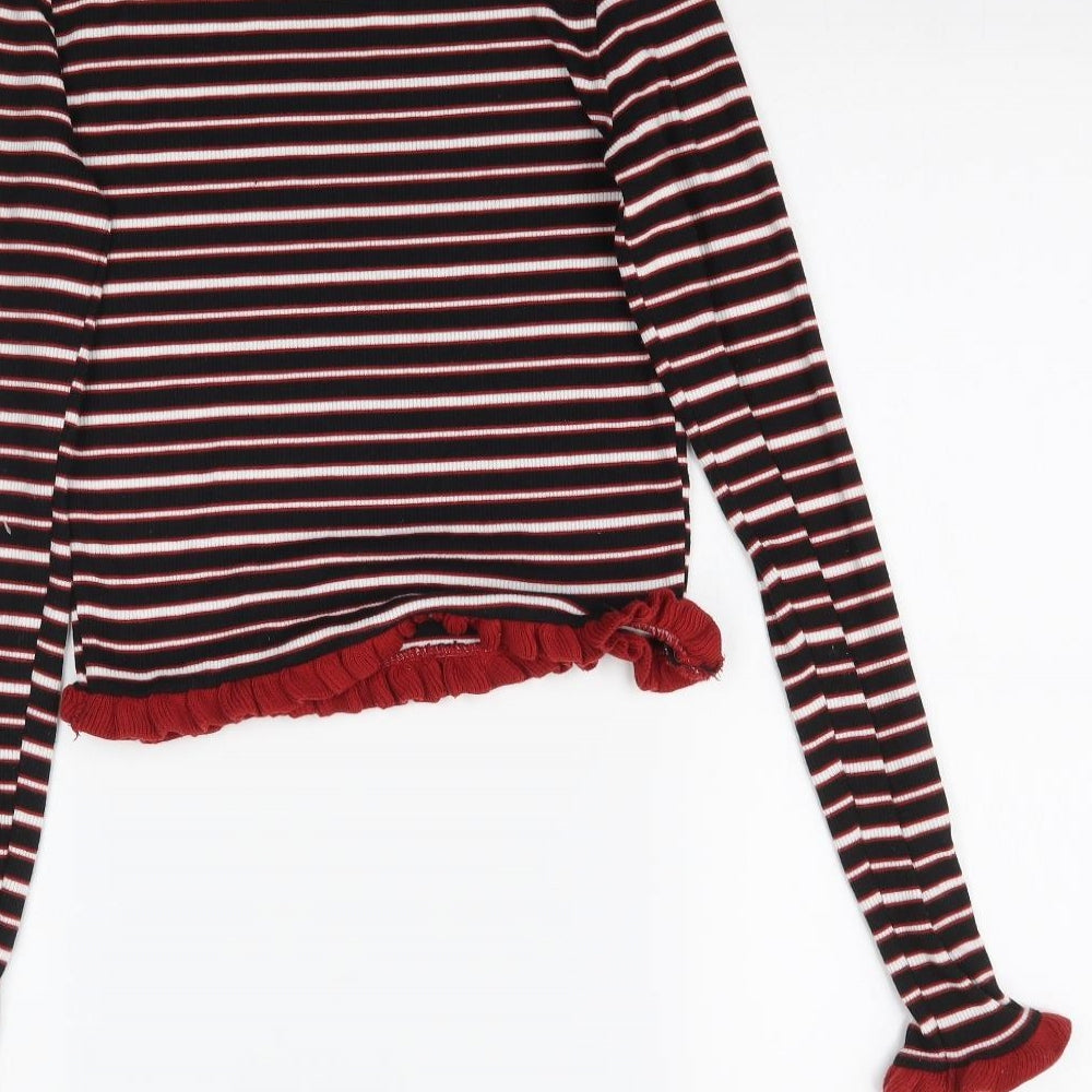 Primark Womens Multicoloured Striped  Basic T-Shirt Size XS