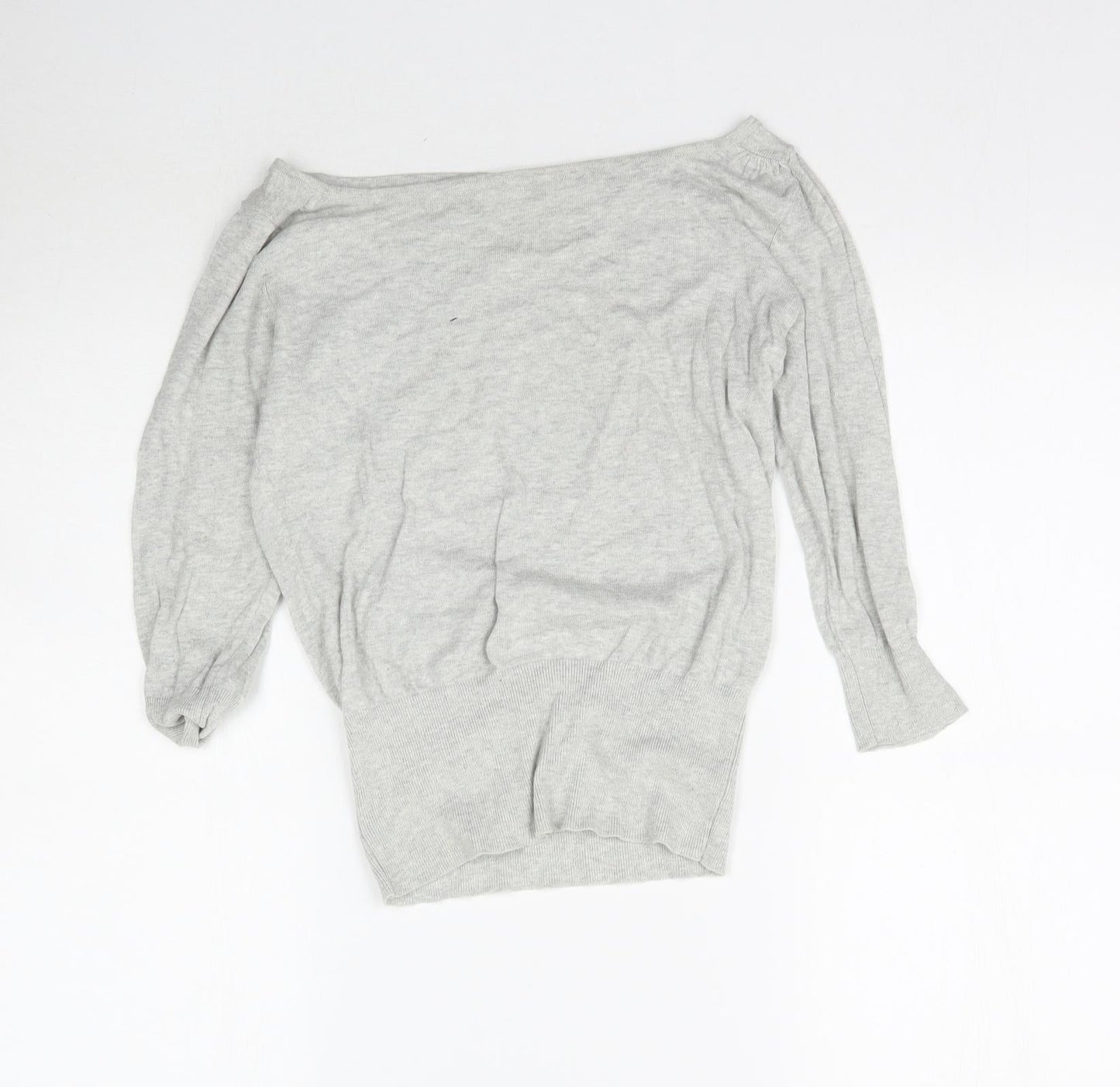 Preworn Womens Grey  Knit Basic Blouse Size S