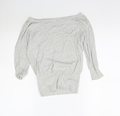 Preworn Womens Grey  Knit Basic Blouse Size S