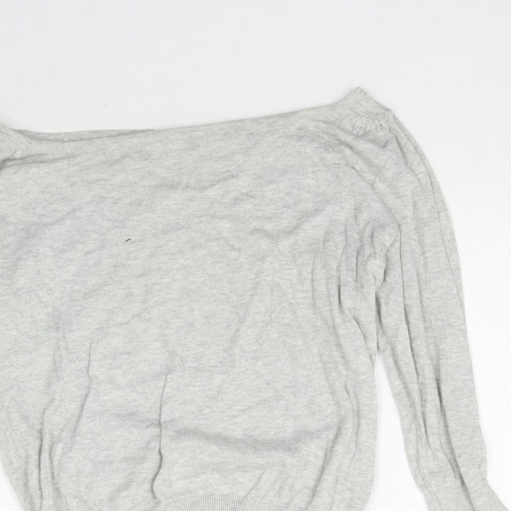 Preworn Womens Grey  Knit Basic Blouse Size S