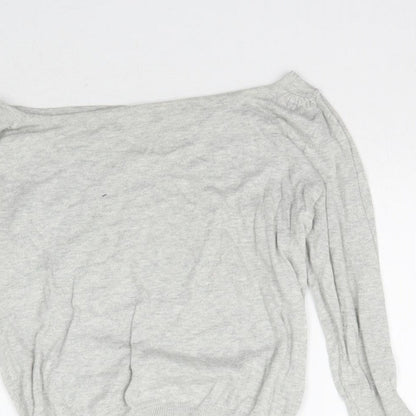 Preworn Womens Grey  Knit Basic Blouse Size S