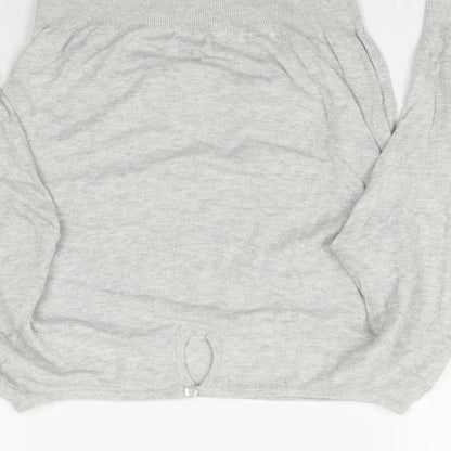 Preworn Womens Grey  Knit Basic Blouse Size S