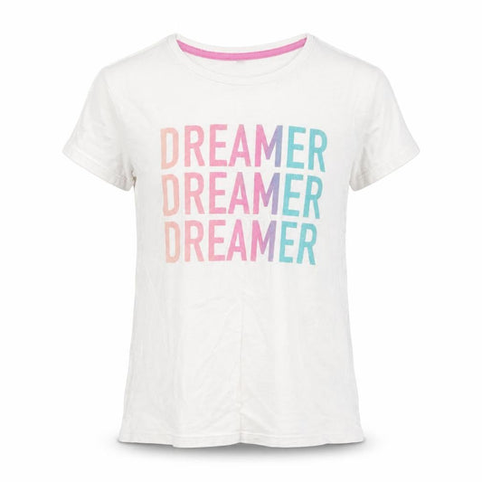 Marks & Spencer Girls Beige Geometric  Top Pyjama Top Size 10-11 Years