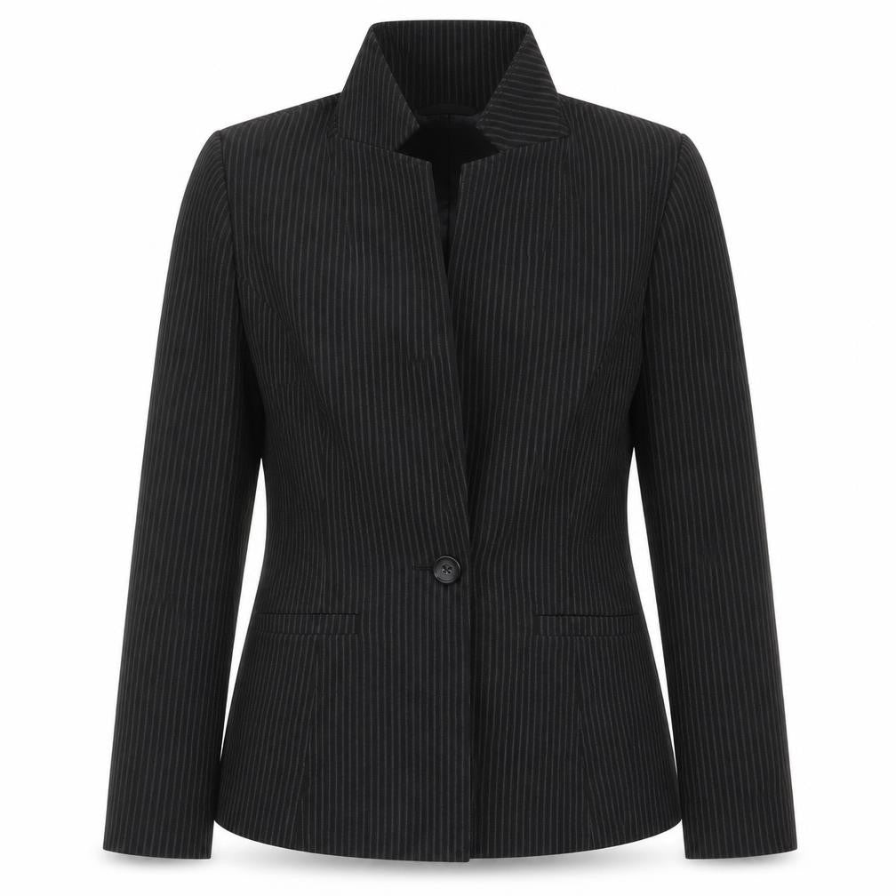 Papaya Womens Black Striped  Jacket  Size 14