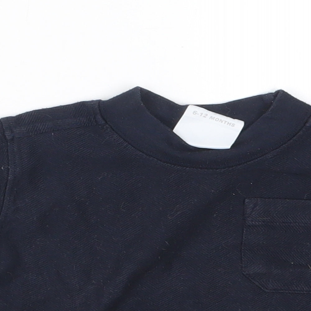 Preworn Boys Blue   Basic T-Shirt Size 6-9 Months