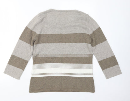 Bonmarché Womens Beige Knit Pullover Jumper Size S