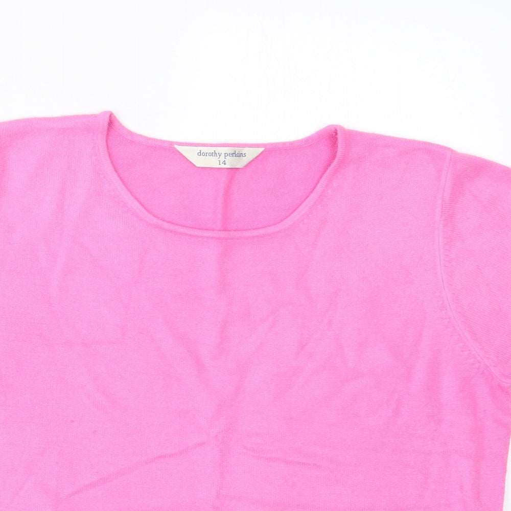 Dorothy Perkins Womens Pink  Knit Pullover Jumper Size 14