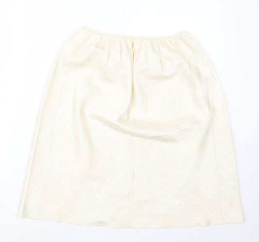 Marks and Spencer Womens Ivory   A-Line Skirt Size 16