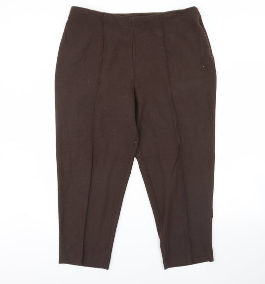 Essentials Womens Brown   Trousers  Size 20 L26 in