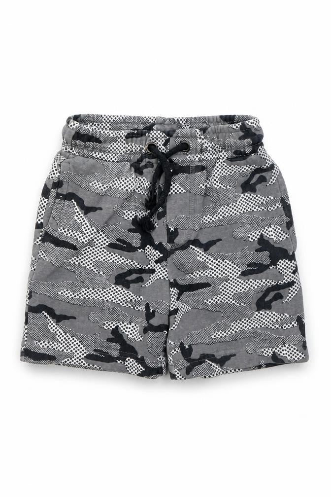 Nutmeg Boys Grey Camouflage  Sweat Shorts Size 4 Years