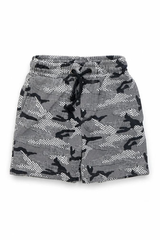 Nutmeg Boys Grey Camouflage  Sweat Shorts Size 4 Years